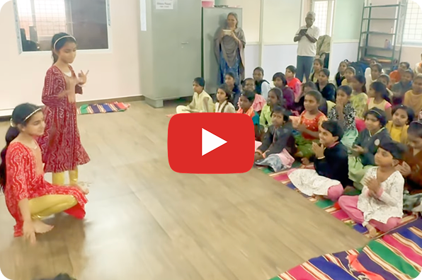 Florida supporters Shyla and Shriya visit AIM for Seva chatralaya