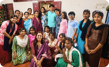 Sirisha and GYLP2025 at Semmangudi girls chathralayam